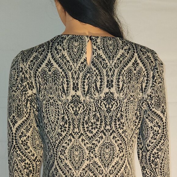 London Style collection short dress. Tan/Black in size 4-Petite - Picture 4 of 16